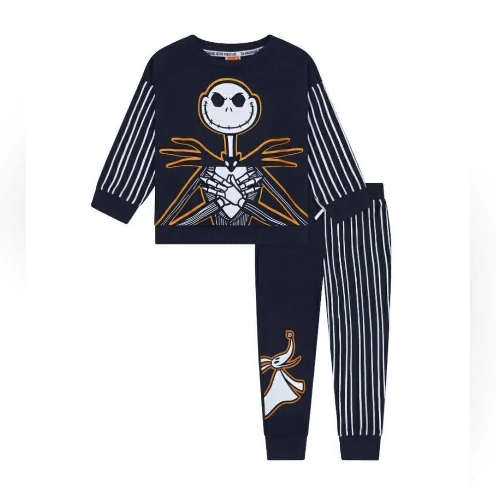 Nwt Disney Nightmare Before Christmas Boy's Sweatpants and Sweatshirt Outfit, 2T